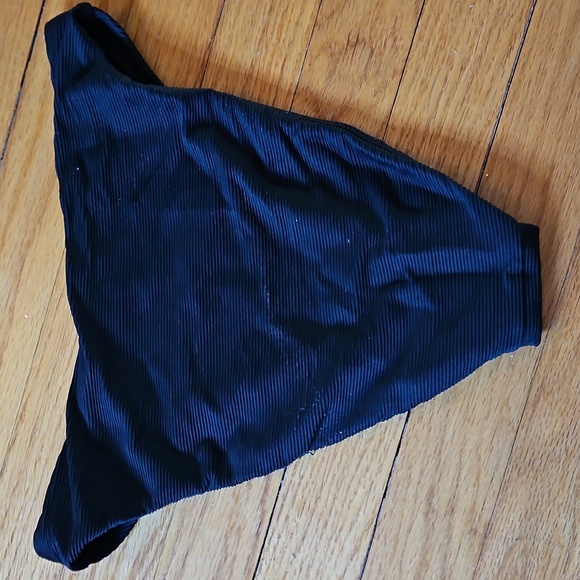 J Crew Black Textured Bikini Bottom, Brand New With Tags & Liner, Sz S - Picture 4 of 5